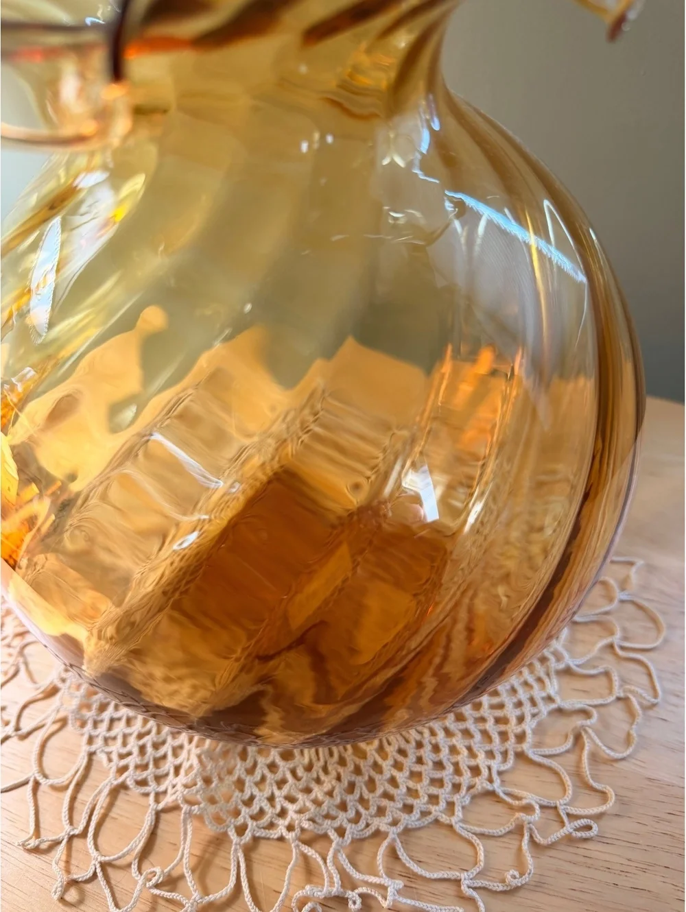 Alessandro Coppola Hand-Blown Amber Glass Vase